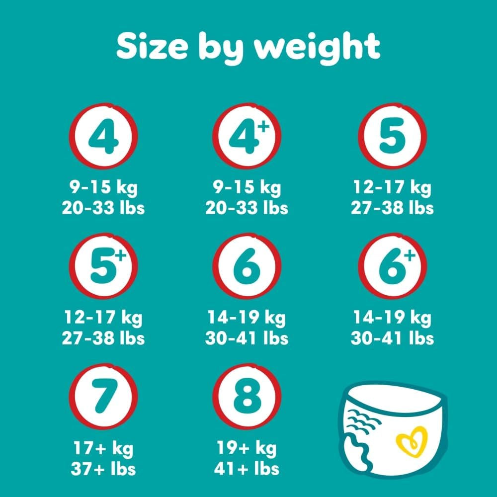 Pampers Baby-Dry bleer, str. 8, 22 stk., 19 kg+