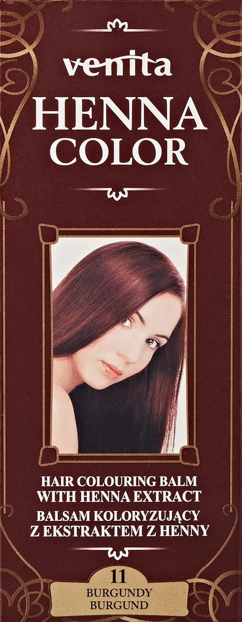 Henna Color 111 Naturlig balsam til blond hår Hårfarve Naturlig hårfarveeffekt Henna Eco Hårfarve Naty Shop Bourgognefarver 75 Ml (1 pakke)
