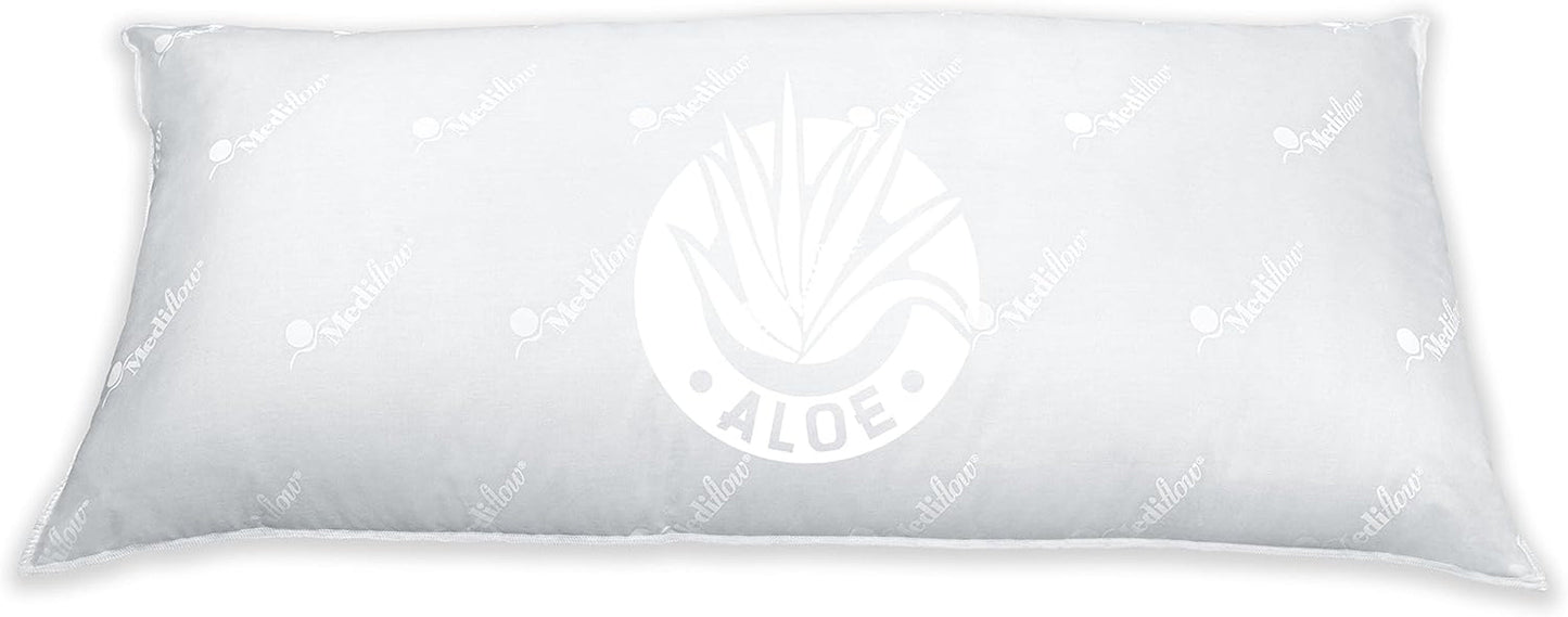 Mediflow 5223 Aloe Vera Action vandpude, ortopædisk cervikal rygsøjlestøttepude, 40X80 cm, hvid, 1 stk (1 pakke) Naty Shop standardpuder