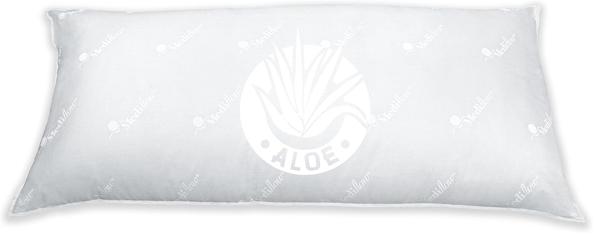 Mediflow 5223 Aloe Vera Action vandpude, ortopædisk cervikal rygsøjlestøttepude, 40X80 cm, hvid, 1 stk (1 pakke) Naty Shop standardpuder