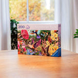 Ravensburger Puslespil 12001369 - Kolibrier og sommerfugle - 200 brikkers puslespil til ældre og seniorer med større puslespil, greb, stor billedskabelon og puslespilsgrundpuslespil Naty Shop