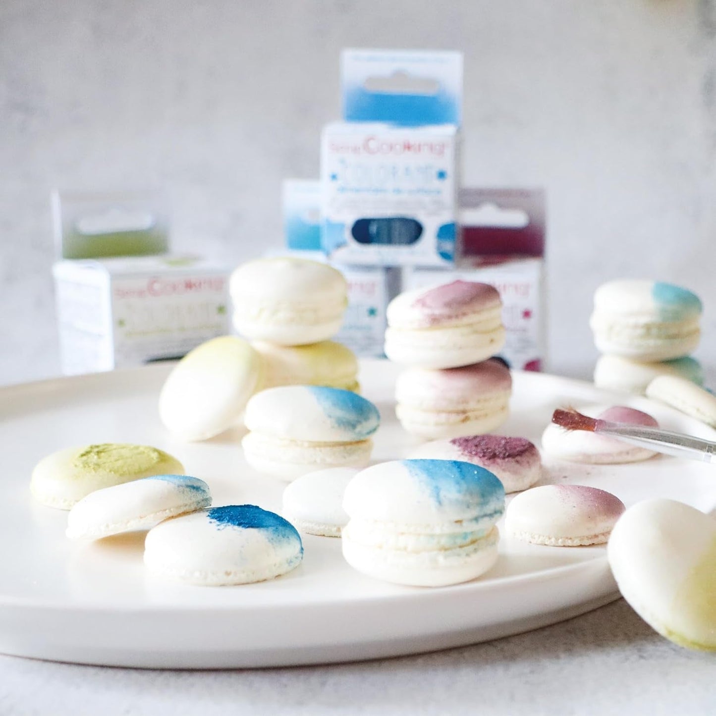 Scrapcooking - Limegrøn madfarve - Spiselig glitterpulver til overflader - Til kager, småkager, makroner, chokolade og fudge - Limegrøn - 4087