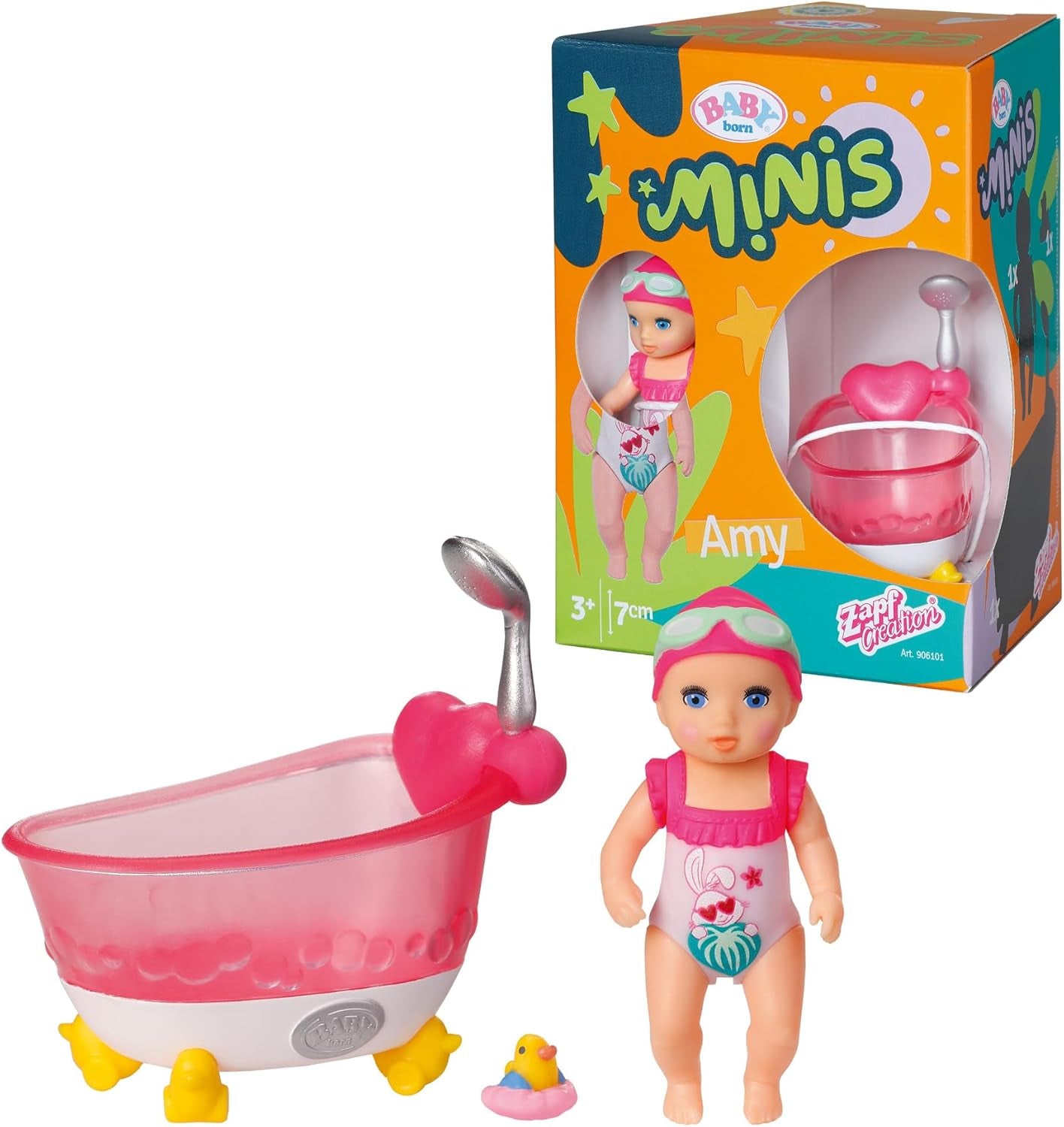 BABY born Minis legesæt med Minis dukke Amy and Duck, 906101 Zapf Creation