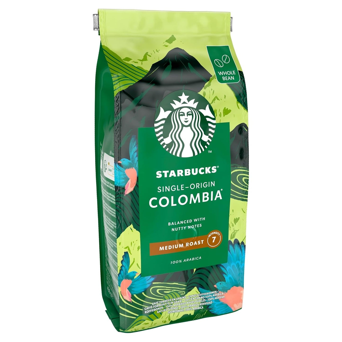 STARBUCKS Single Origin Colombia kaffe, mellemristet, hele bønne 450 g (pakke med 4)