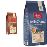 Melitta BellaCrema La Crema kaffebønner 1 kg og BellaCrema Decaffeinato koffeinfri kaffebønner 1 kg