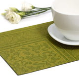 Papstar, 50 servietter "ROYAL Collection" 1/4 fold 40 Cm X 40 Cm olivengrøn "Ornaments", #81746