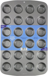 CSB111 Antihaftbeschichtete Mini-Muffinform Mit 24 Löchern Aus Karbonstahl, Edelstahl, Sølv, 39,4 X 24,6 X 2,1 Cm Forme og bakker til bagning Naty Shop