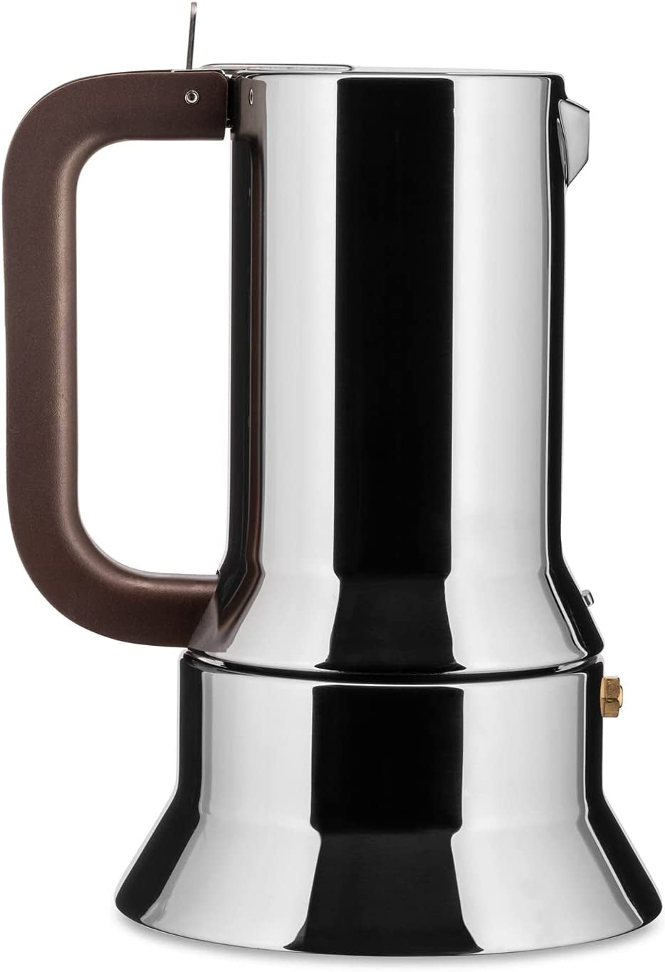 Alessi 9090/6 Espresso med 6 kopper til induktion, rustfrit stål, sølv, 15,5 x 13,5 x 27 cm