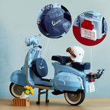 LEGO Icons Vespa 125, bygbar motorcykelmodel, vintage italiensk scooter, modelsæt til voksne, udstillingsstykke som værelsesindretning, gaver til kvinder og mænd 10298 byggesæt Besuche den LEGO-Store
