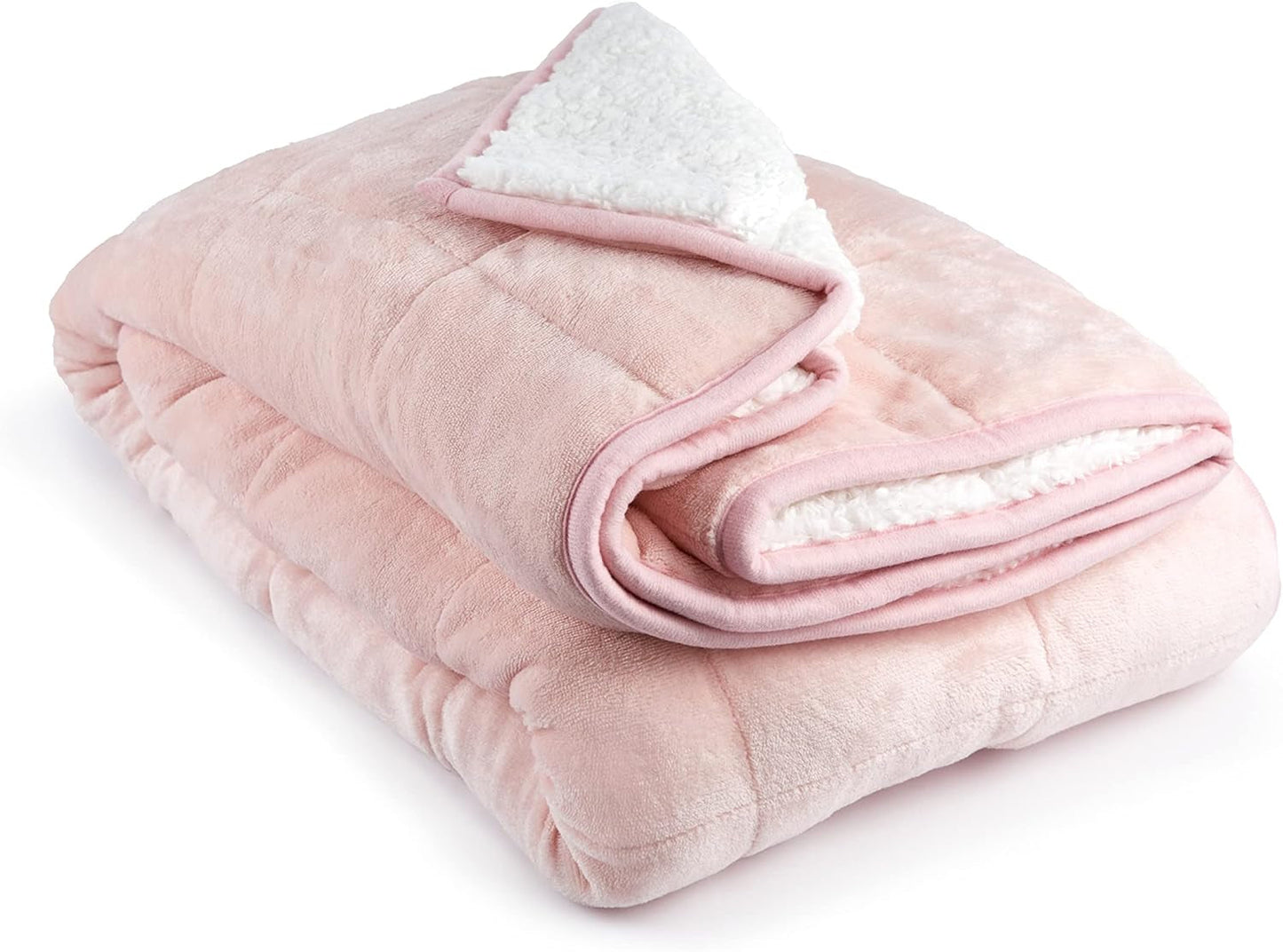 Emma Barclay vægtet Sherpa tæppe, 127 X 152 cm, Blush Pink Emma Barclay senge og tæpper Blush pink 50X60" (127X152Cm)
