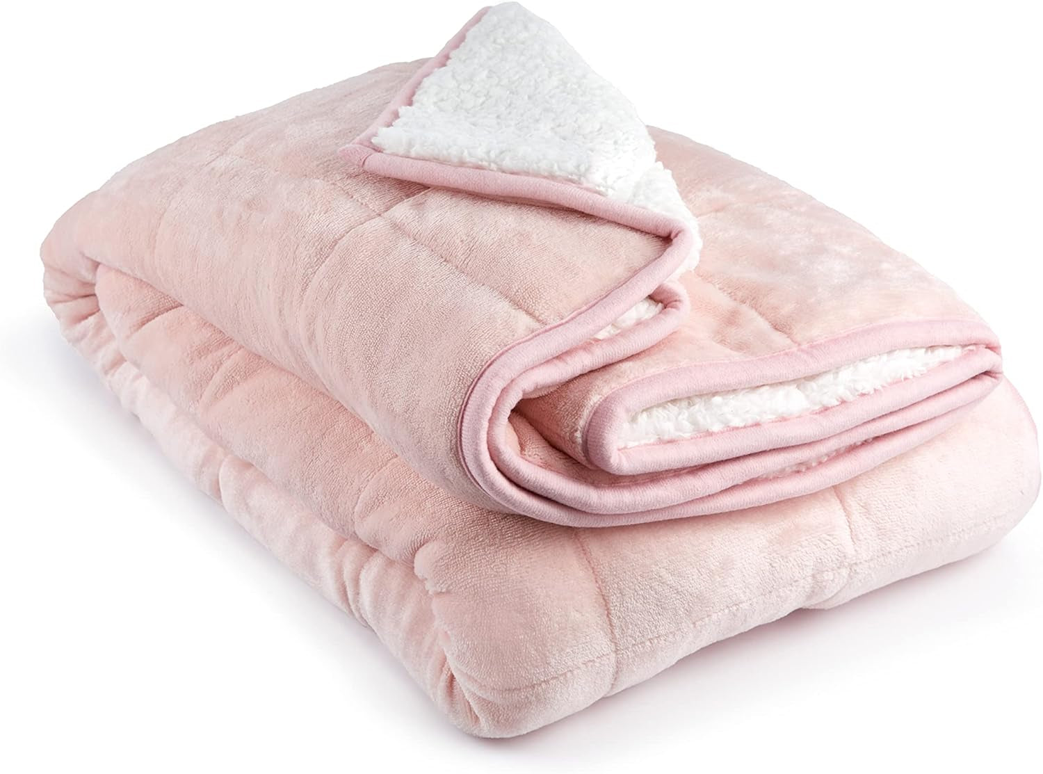 Emma Barclay vægtet Sherpa tæppe, 127 X 152 cm, Blush Pink Emma Barclay senge og tæpper Blush pink 50X60" (127X152Cm)