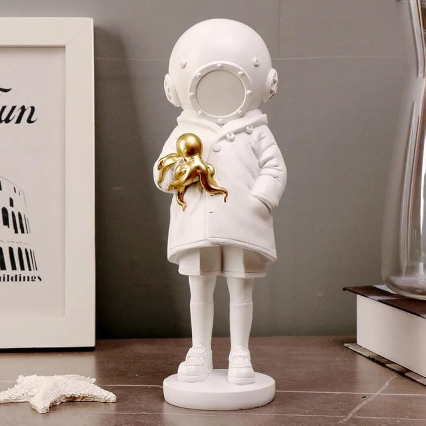 Sød ballonpige harpiksskulptur Hjemdekoration Statue Banksy Rødt Hjerte Pige Ballonfigur Moderne Kunst Skulptur Til Bordhylde Dekoration Statuer og skulpturer Naty Shop Shenqianzhe8