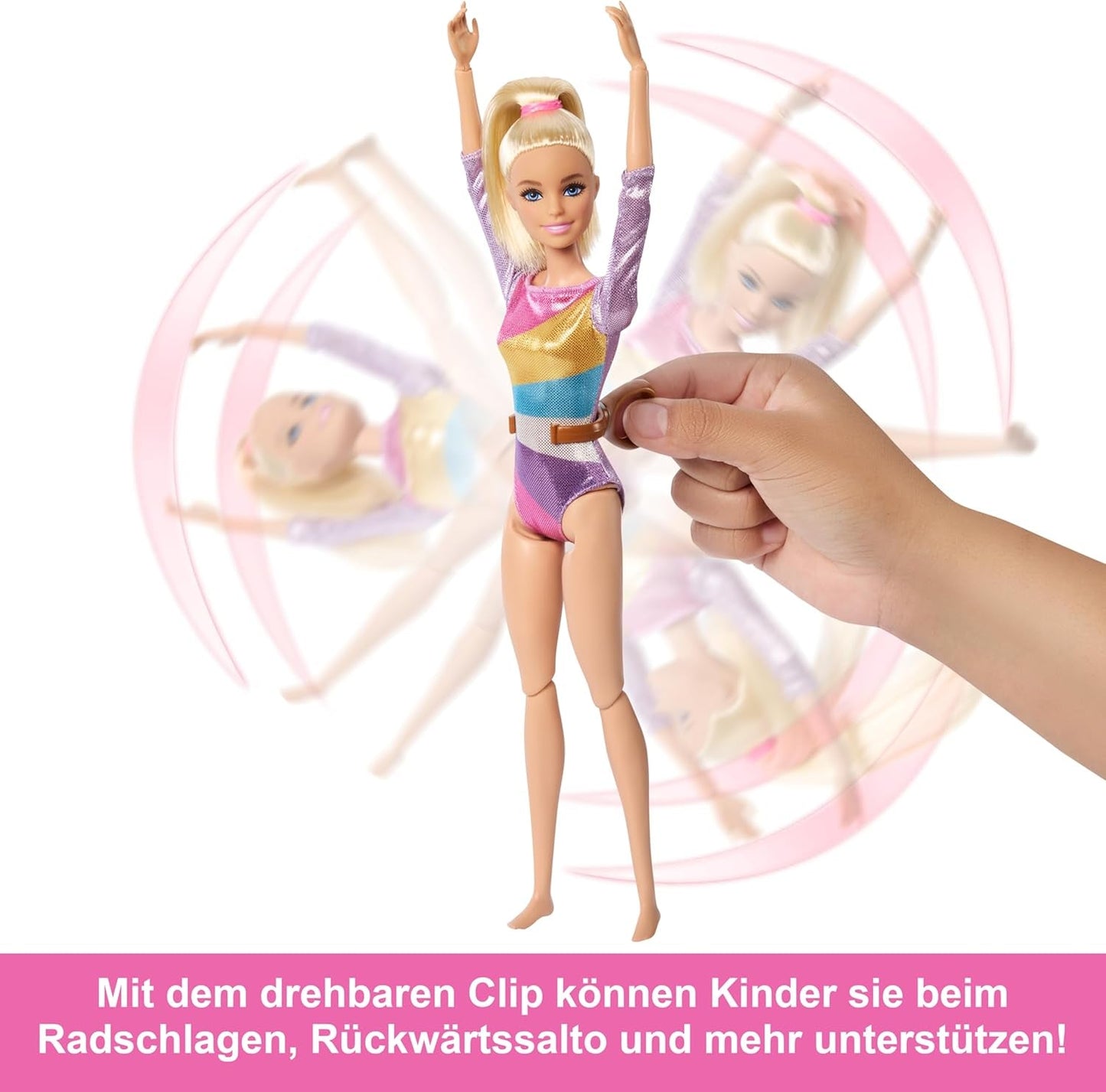 Barbie Gymnastik sjovt legesæt med balancestråle og 10+ temastykker til vinderhistorier, HRG52