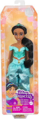 Mattel Disney Princess Legetøj Jasmin Fashion Bevægelig dukke med funklende tøj og tilbehør Disney film inspireret gave til børn HLW12 Naty Shop Dukker