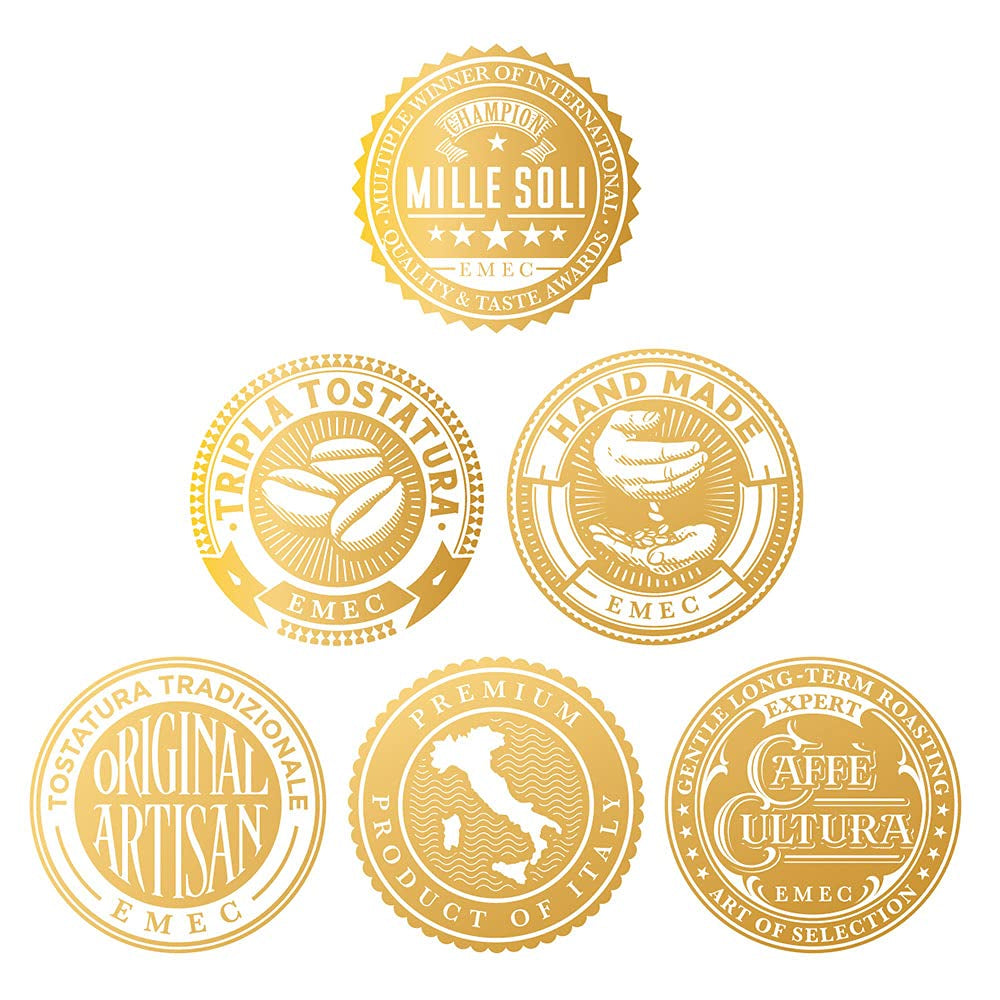 Caffè Espresso - Espressobohnen 1 kg - Traditionel Dreifachröstung In Handarbeit - Premium Kaffeebohnen mit perfekter Crema og besons säurearm for Fuldautomat og Siebträger