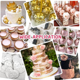 Spiselig flydende glitter - 6 farver metallisk glitter madfarve til kagepynt, bagning, muffins - spiseligt flydende glitter metallisk pulver til gør-det-selv kiks, fondant, kager