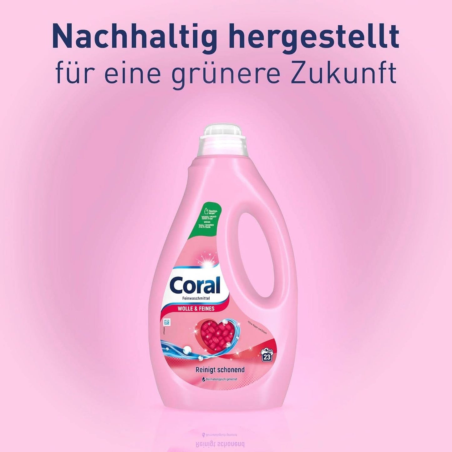 Coral sart flydende vaskemiddel til uld og fint vasketøj, 23 vaske, 1,15 liter Vaskemidler Naty Shop