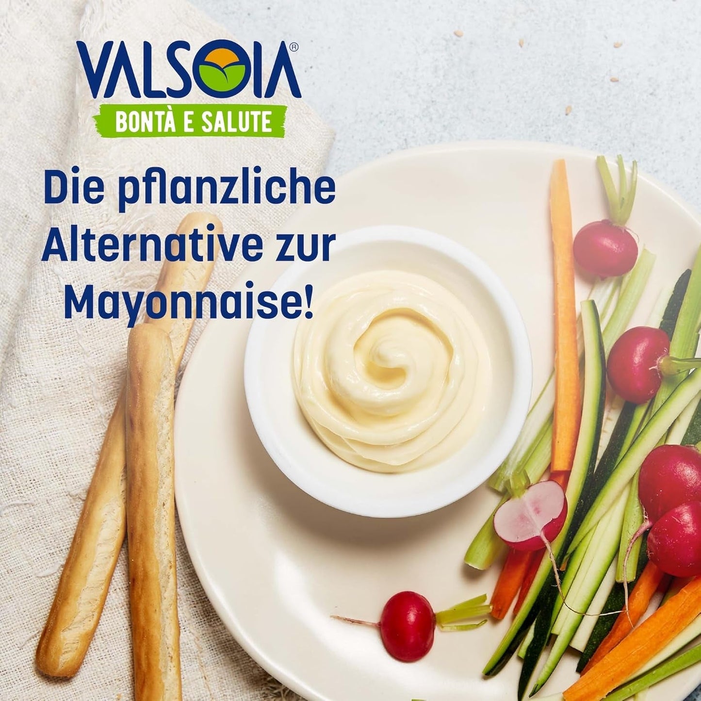 Ægfri soja plantebaseret mayonnaise, ideel til veganere og vegetarer, alsidig i køkkenet, 4 x 150 ml