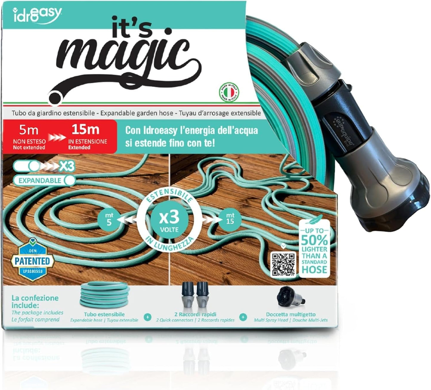 Magic Soft Smart 22,5 meter - Havevandingsrør, Anti-knude, Anti-twist, Vandslange