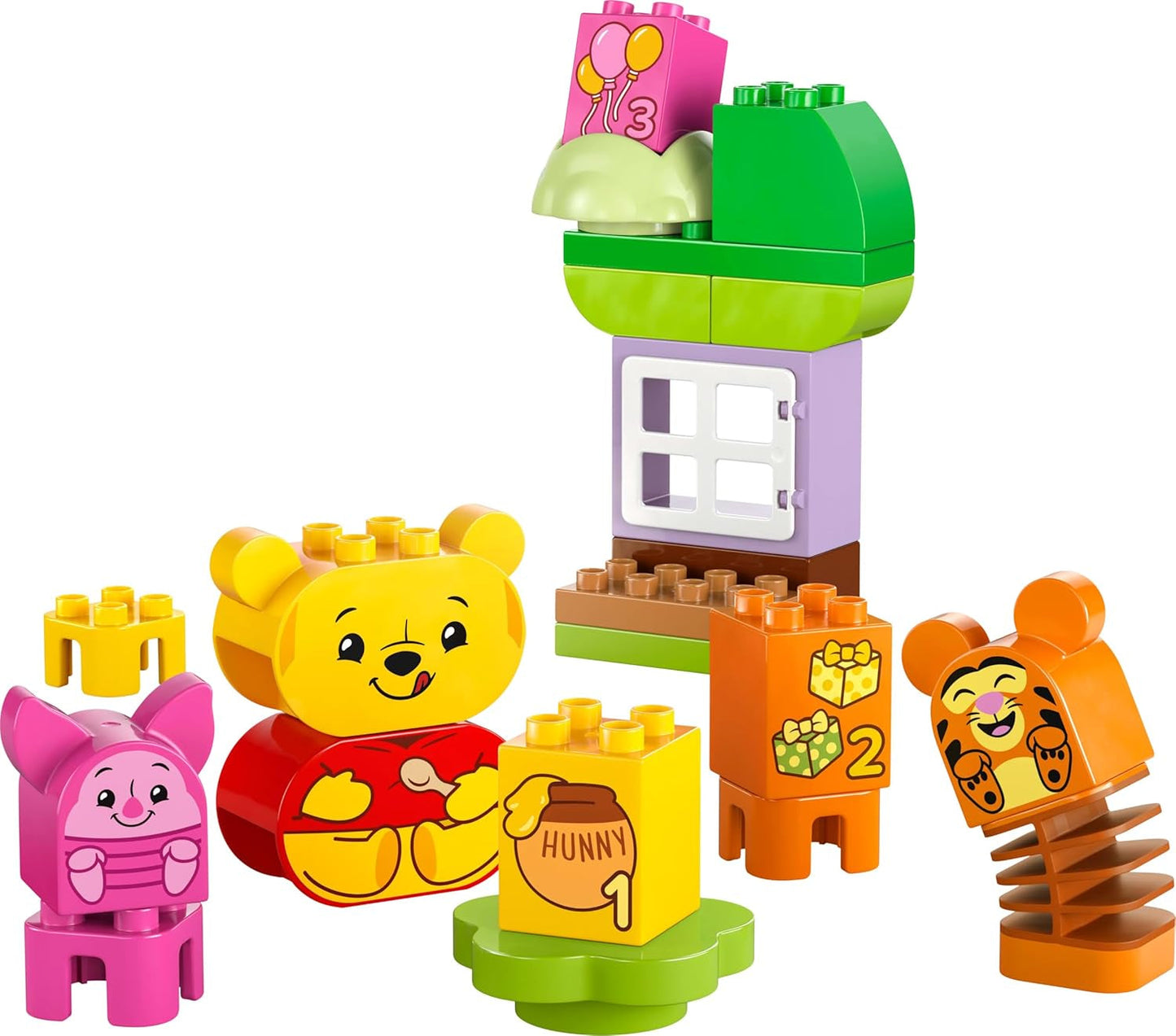 LEGO DUPLO - Disney Plys's fødselsdagsfest - pædagogisk legetøj til førskolebørn - sæt med 3 minifigurer inklusive Peter Plys, Tigger og Gris - gaveidé til drenge og piger fra 1,5 år 10457 Beuche byggesæt den LEGO-Store
