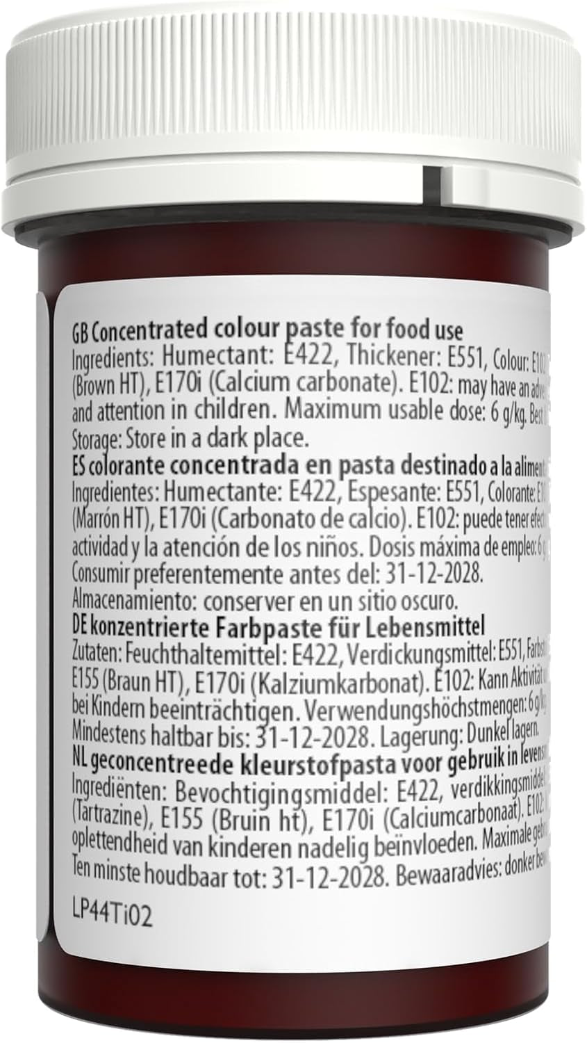 Sugarflair pasta madfarve, pastelfarve Honey Gold, pasta madfarve til fondant og marcipan, Spectral koncentrerede farver - 25 g