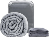 Winthome vægtet tæppe med dynebetræk 150X205 cm 10,4 kg, behageligt vægtet tæppe, anti-stress terapi tæppe, tungt tæppe til dybere søvn og bedre restitution, tungt tæppe til voksne (grå) Besuche den Winthome-Store-80mC40X Grå.