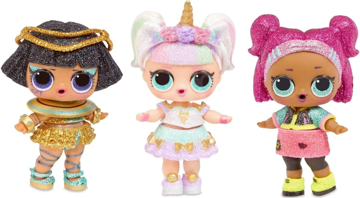 LOL Surprise Glitzer Series - Glitzer-Puppen im 12er-Pack - 80+ overraskelser med hvalpe, outfits, tilbehør og mere - Spielzeug mit Wasserüberraschung - Für Mädchen und Jungen ab 4 Jahren