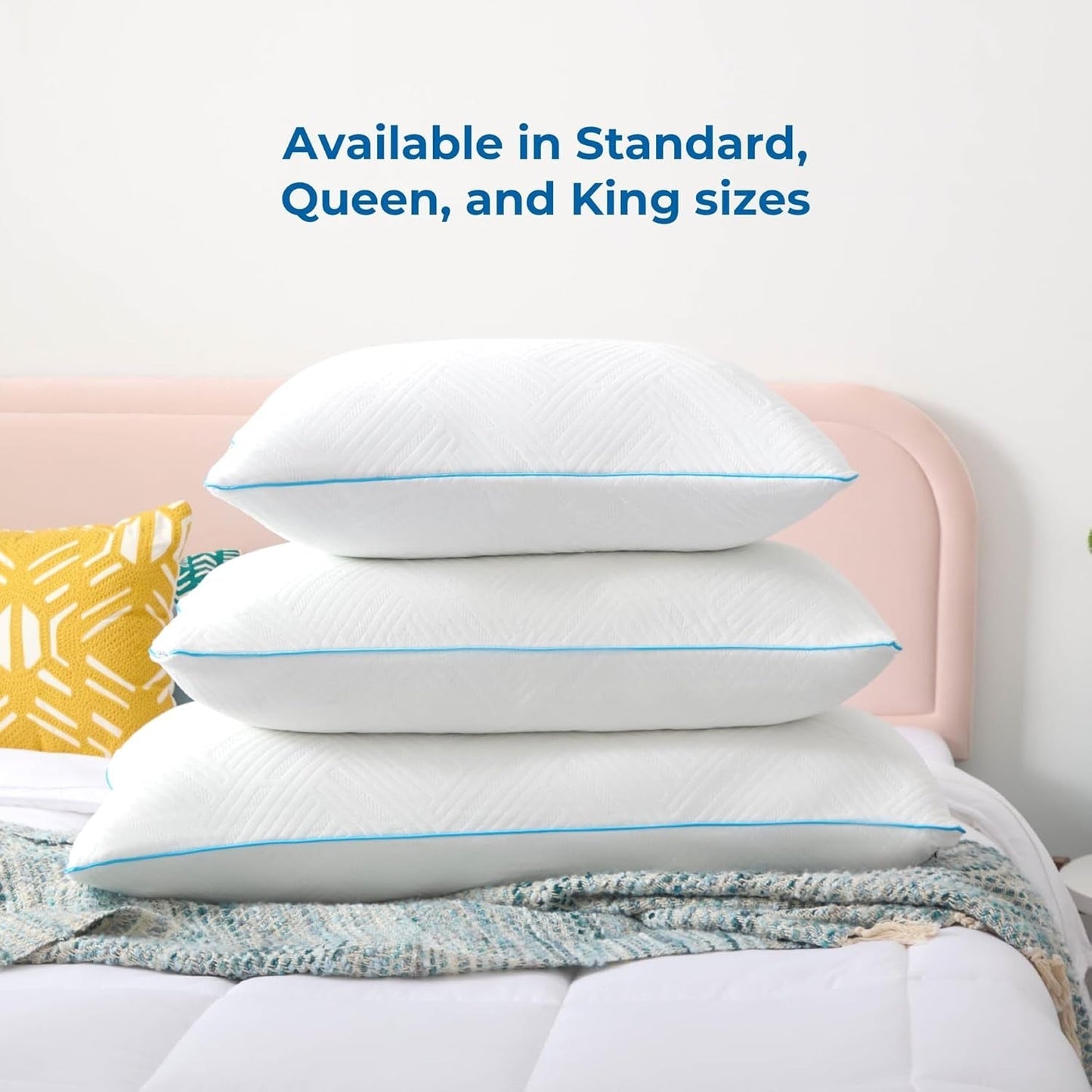 Linenspa White Standard Gel Memory Foam Pude Naty Shop Standard Puder