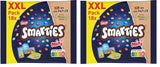 Nestlé SMARTIES Mini XXL-poser, chokoladefarvede linser, ideel til at dele og nyde med familie og venner, naturlige farver, genanvendelig emballage, pakke med 2 (1 x 259 g)