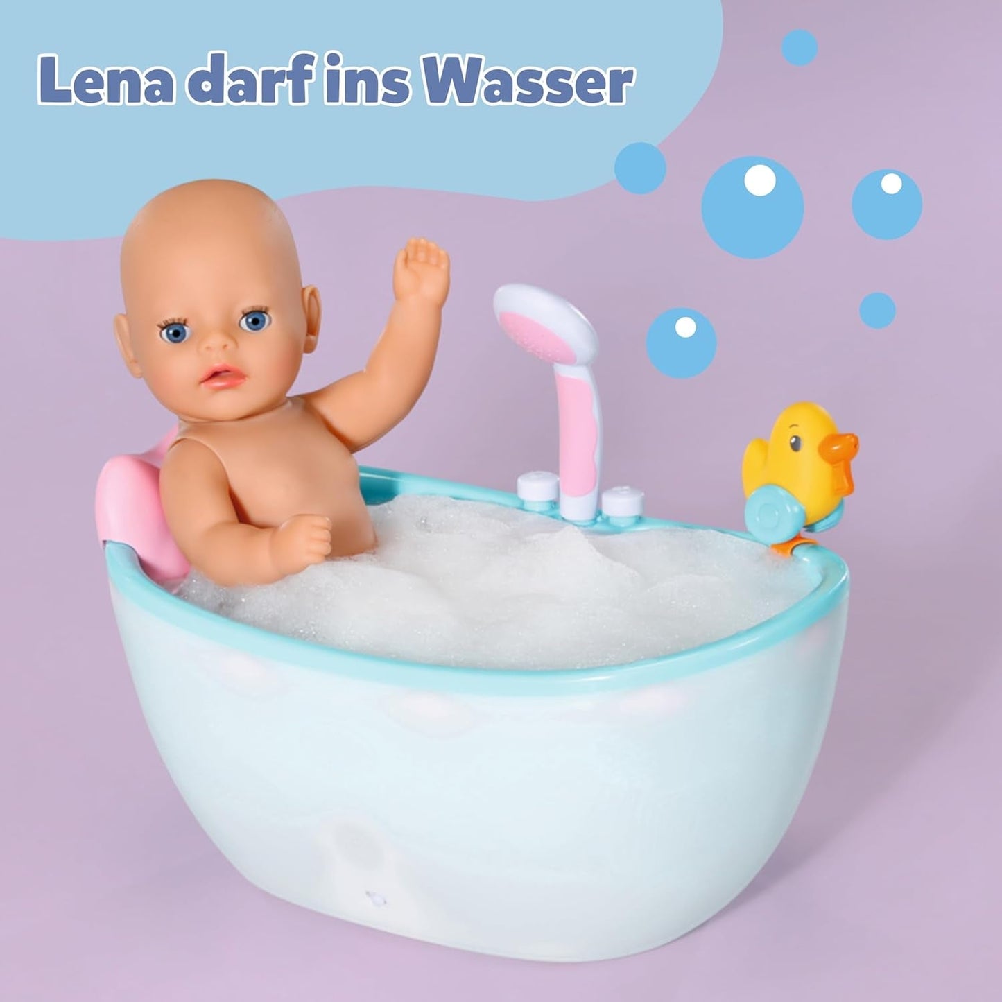 Baby Born Lena babydukke (Girl) - 36 cm - 7 funktioner inklusive tilbehør og madras - Fungerer helt uden batterier - Velegnet til små børn fra 1 år