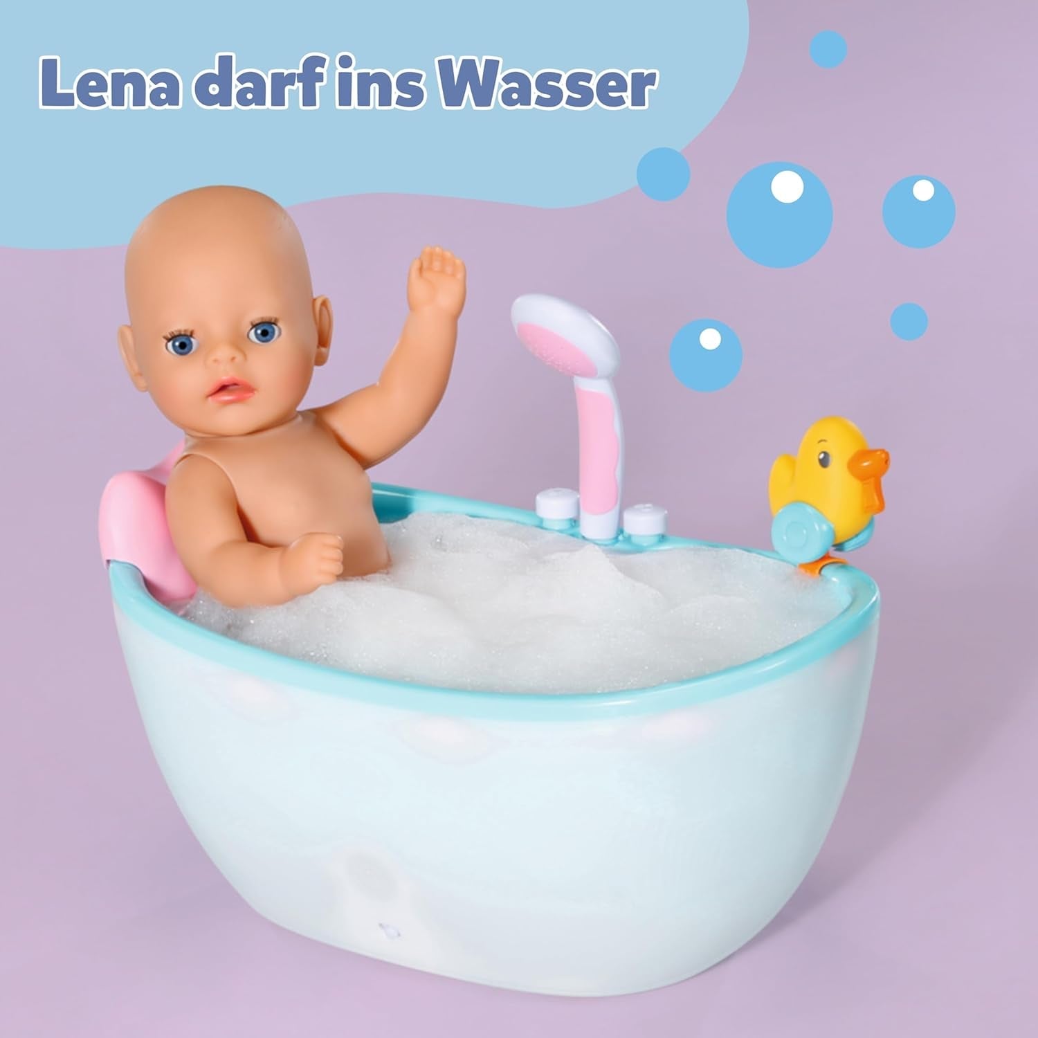 Baby Born Lena babydukke (Girl) - 36 cm - 7 funktioner inklusive tilbehør og madras - Fungerer helt uden batterier - Velegnet til små børn fra 1 år