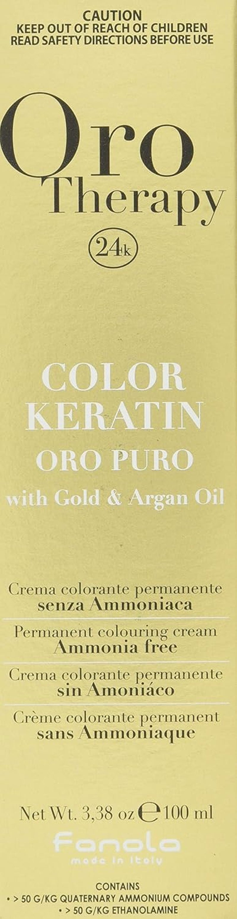 Fanola Oro Therapy Color Keratin 5.0 100ml Naty Shop Hårfarve 9.1 Lys Blond Ask