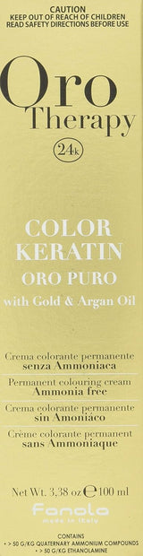 Fanola Oro Therapy Color Keratin 5.0 100ml Naty Shop Hårfarve 9.1 Lys Blond Ask