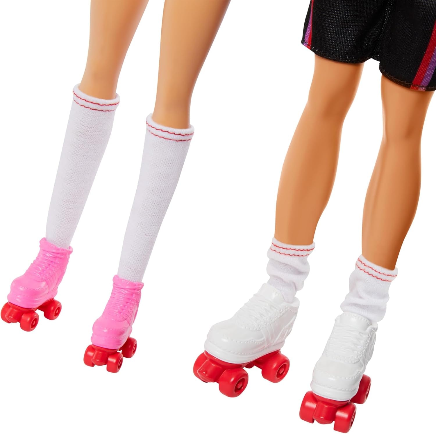 Barbie Fashionistas sæt med 2 modedukker og 6 tilbehør, Barbie og Ken rulleskøjteløbsmodedukker, 65 års jubilæums samlerfigurer, HXK90