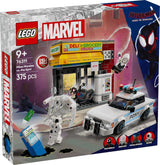 LEGO Marvel Spider-Verse: Miles Morales vs. Spot - Superhelte-legesæt med legetøjsbil - 4 minifigurer og minimarked - Gave til drenge og piger i alderen 9+ 76311 Byggesæt Besuche den LEGO-Store