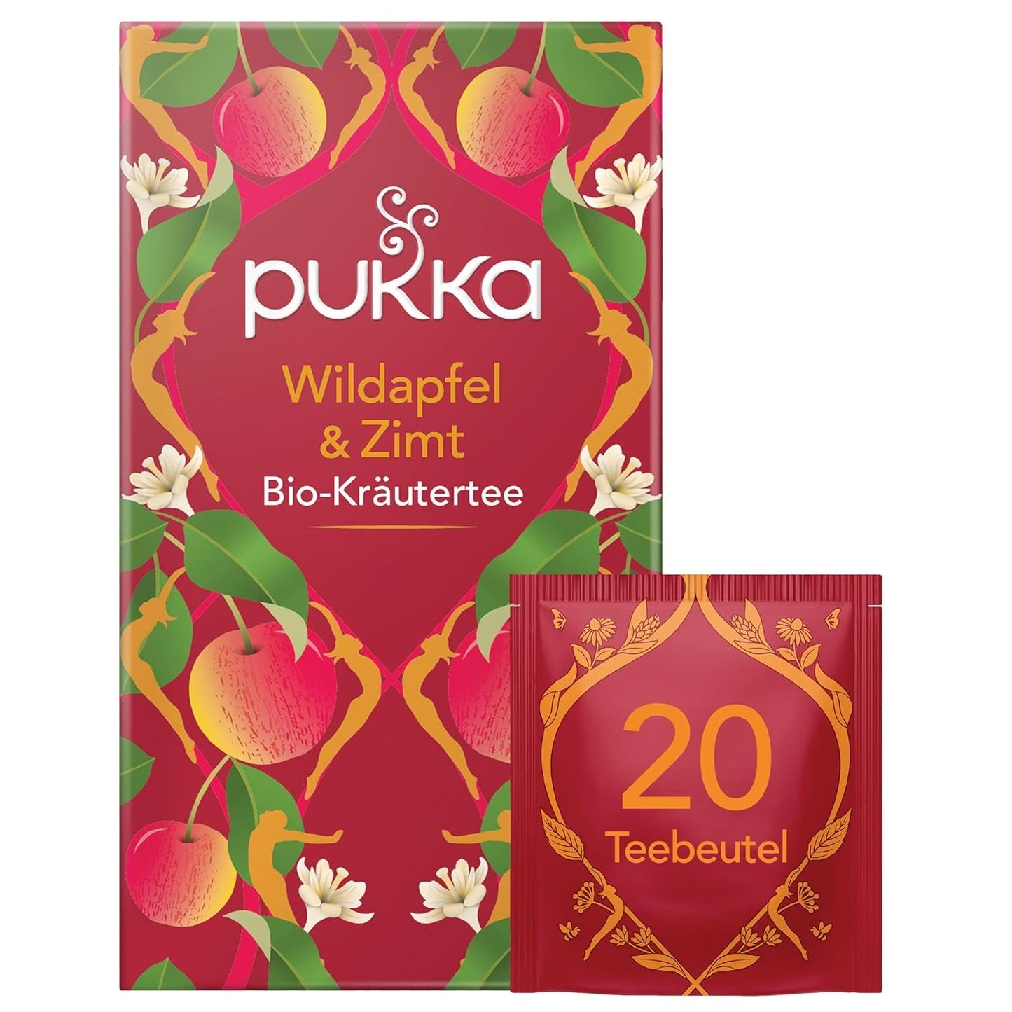 Pukka | Blanding af økologiske teer "Vanilla Chai" | Kanel, ingefær og vanilje | Te til en godbid med naturlig sødme | Pakke med 1 | 20 teposer
