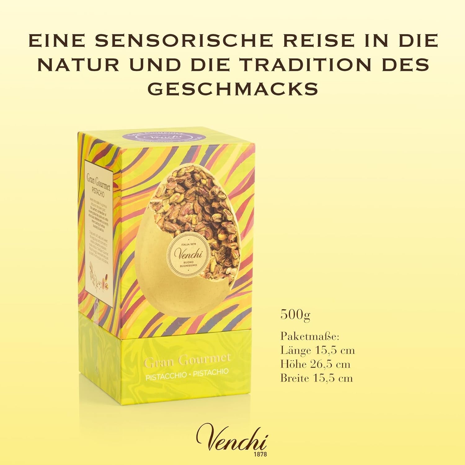 Venchi - Chokoladeæg, pistaciesmag, med hel pistacie, med overraskelse, glutenfri, 500g, påskekollektion, gaveidé