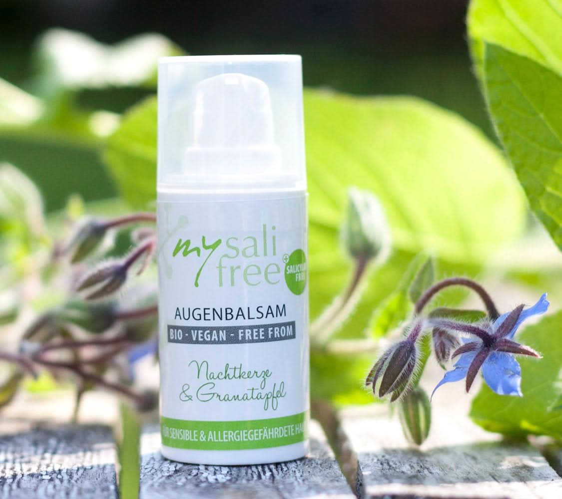 Mysalifree BIO EYE BALM, intensiv anti-rynke øjencreme til følsom hud, med granatæble og okker, 15 ml Cosmetics and Beauty Naty Shop