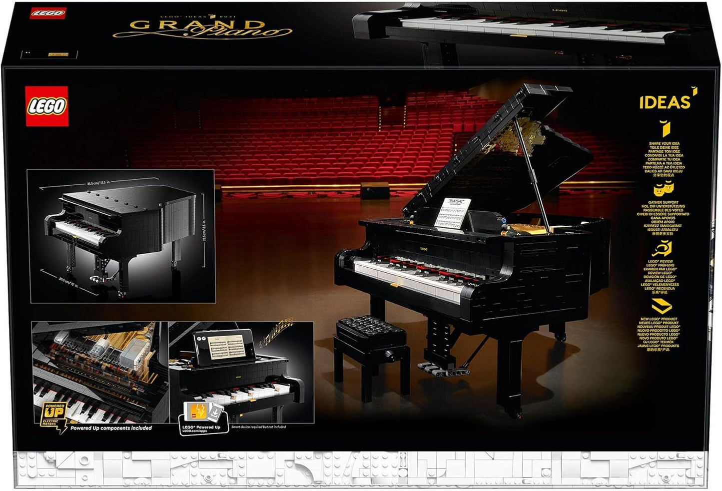 LEGO Ideas Koncertflygel (21323); Byggesæt; Dit eget koncertklaver; Fantastisk modelprojekt for den talentfulde pianist, musiker, musikelsker eller hobbyist (3.662 styk) Byggesæt Besuche den LEGO-Store