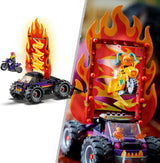 LEGO 60339 City Stuntz Stuntz Show Double Looping Sæt, inkl. rampe, monstertruck, 2X motorcykel og 7 minifigurer, legetøj til børn over 7 år Byggesæt Besuche den LEGO-Store
