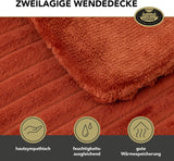 Gözze - Behageligt og blødt tæppe i fløjlslook, 1620G/stk, 150 X 200 Cm - kanel Senge og tæpper Besuche den Gözze-Store