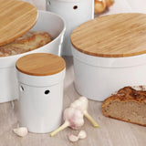 Kela brødkasse med ventilationshuller, keramisk brødkasse, SALENA, brødskål, hvid, 36,5 x 23,5 x 14 cm Madkasser Naty Shop