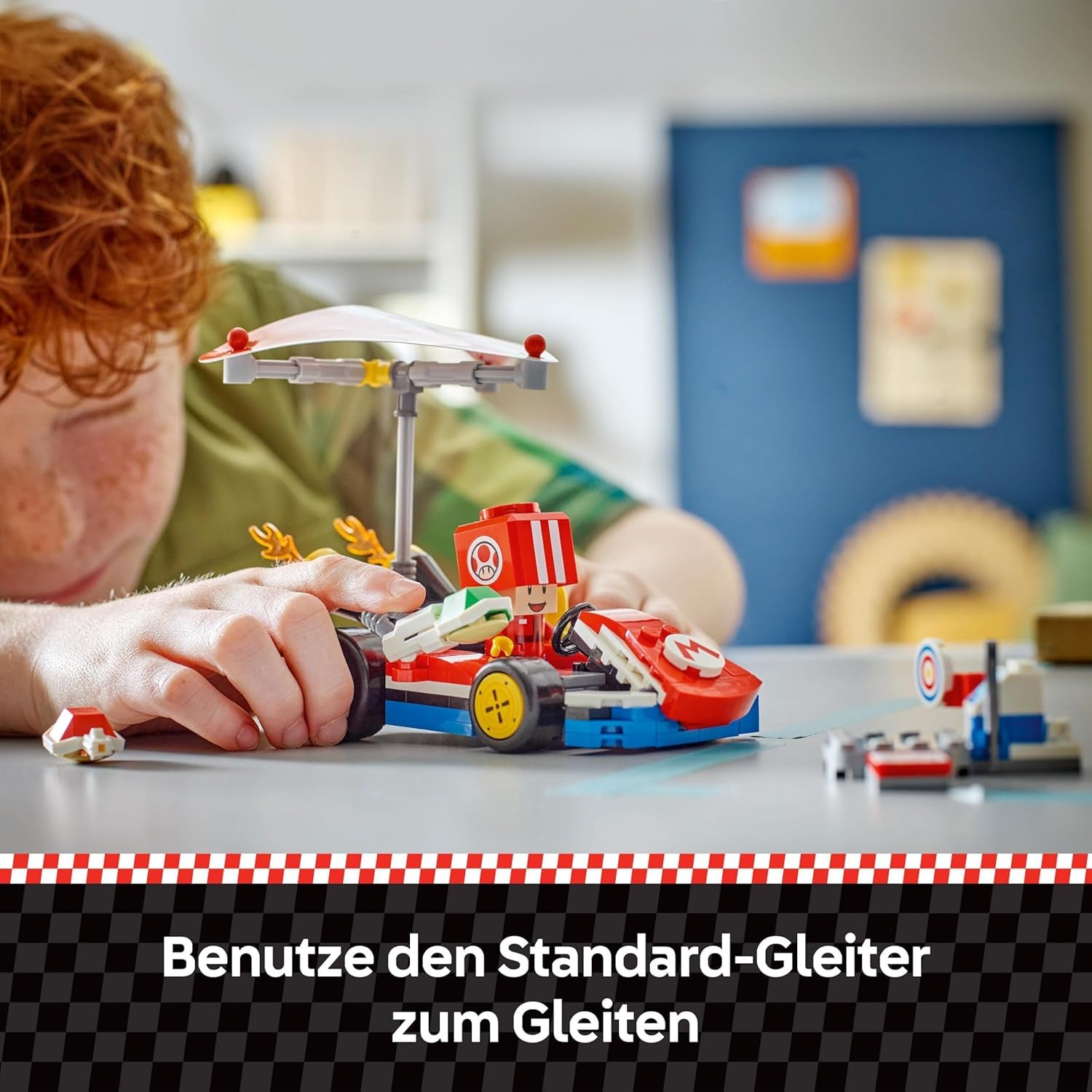 LEGO Super Mario: Mario Kart - Standard Kart, Nintendo Collection, Gave til børn, Tillader drenge, piger og spillere fra 7 år og op til at spille selvstændigt, Eventyrlegetøj med tudsefigur 72032 Byggesæt Besuche den LEGO-Store