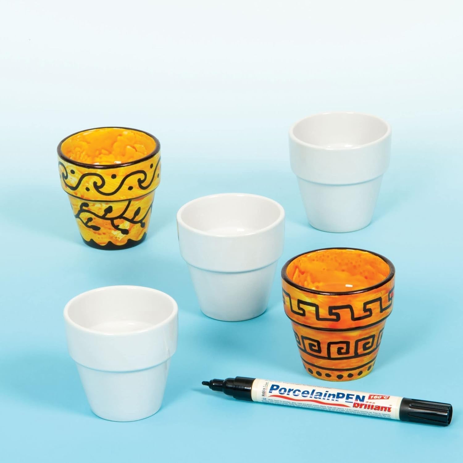 Bager Ross mini-porcelænsgryder (6 stykker), porcelæn