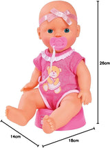 Simba 105030069 - New Born Baby Doll, vinyldukke med drikke- og fodringsfunktion, med fødselsattest og tilbehør, 4 stk, 30 cm, dukke, fra 3 år Naty Shop Dolls