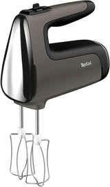 Tefal HT650E Power Mix Silence Håndmixer | 600 Watt | Variabel hastighedsregulator | Turbo-Und Auswurf-Funktion | Extreme Leisure Engine | Inkl. 2 Rührbesen Und 2 Knethaken | Wheat Kitchen Naty Shop Single