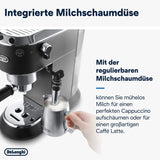 De'Longhi Dedica Style EC 685.B – Espressomaskine med portafilter, espressomaskine med professionel mælkeskummer, kun 15 cm bred, til malet kaffe eller ESE-kapsler, 1 l vandtank, sort