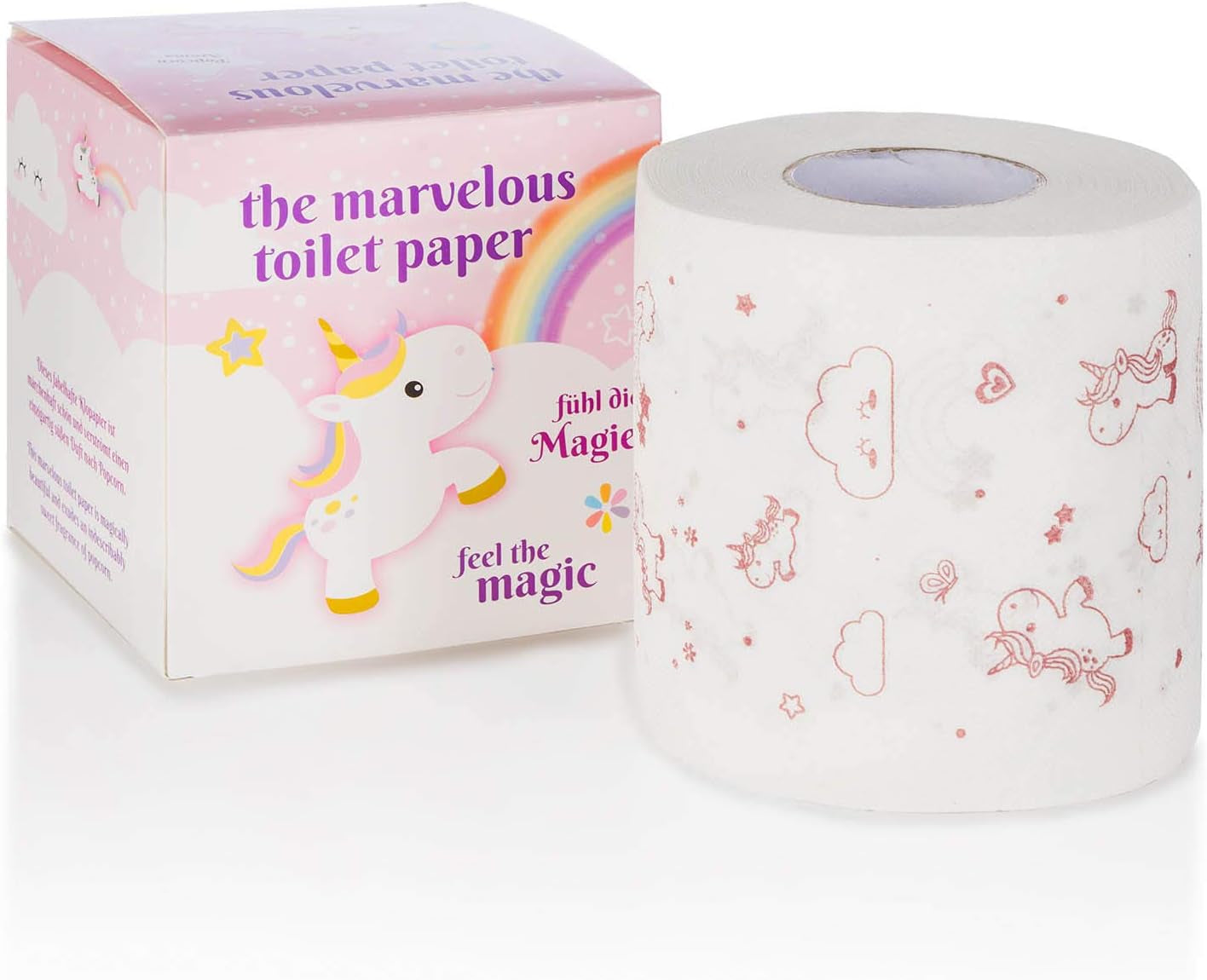 Unicorn Toilet Paper - Sødt toiletpapir gør dit badeværelse til en oase af komfort (enhjørning)