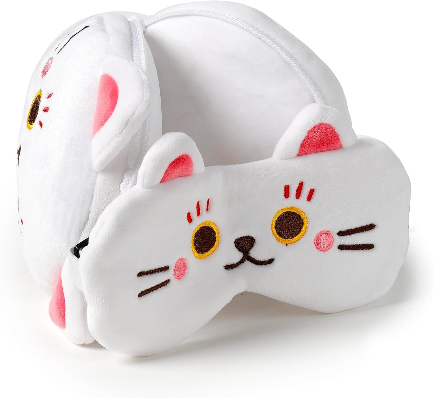 Rejsepude med Relaxeazzz maske - Maneki Neko kat lykkebringer Rejsepuder Naty Shop