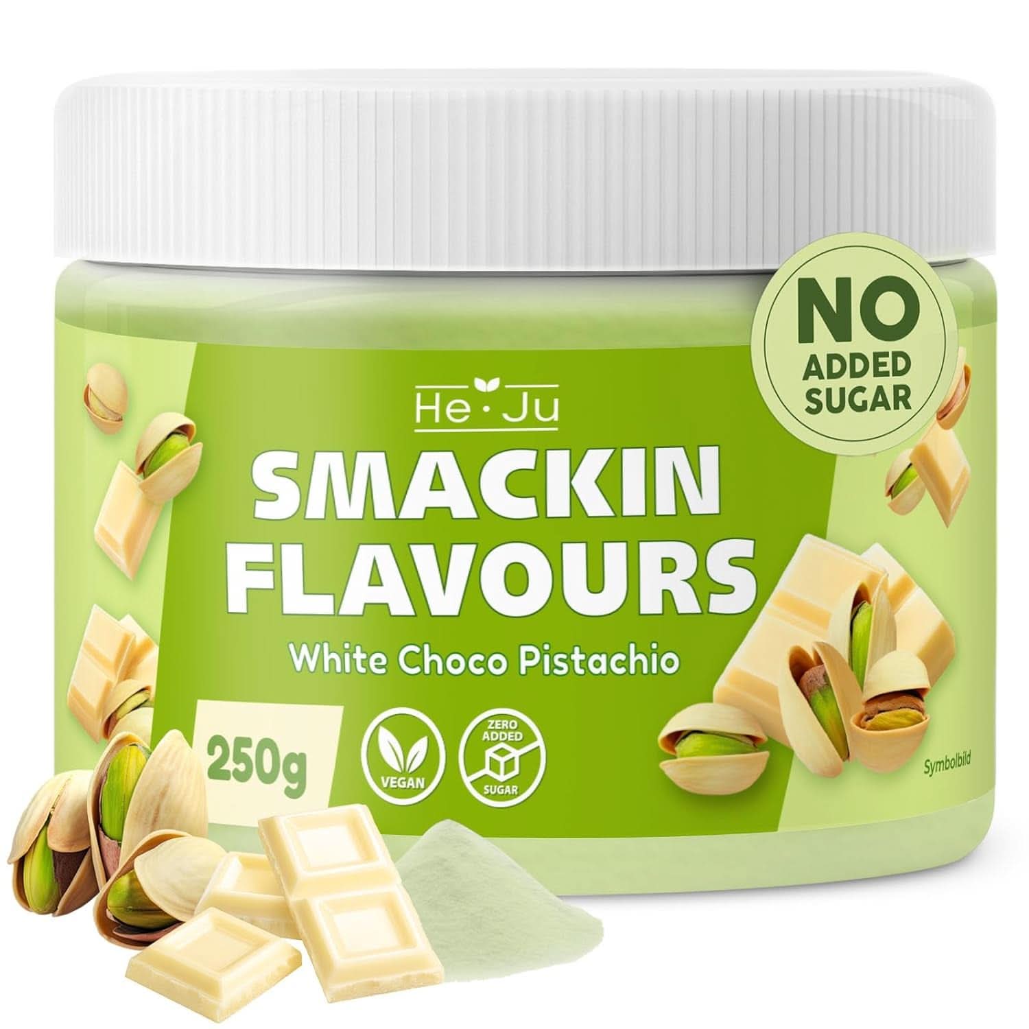 He-Ju, Pulver med hvid chokolade og pistacie smag, 250 gram Naty Shop Flavours